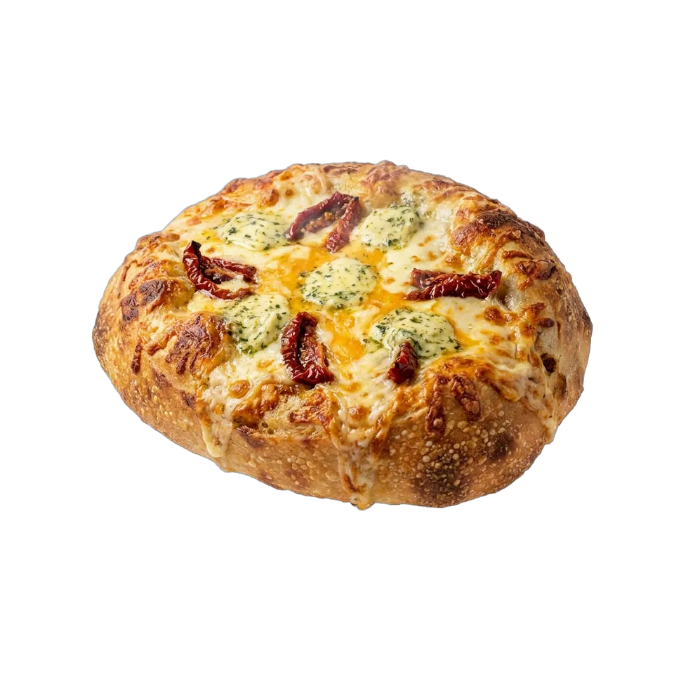 cheese garlic bread with sundried tomatoes from Pizzeria da PS, Bhilai