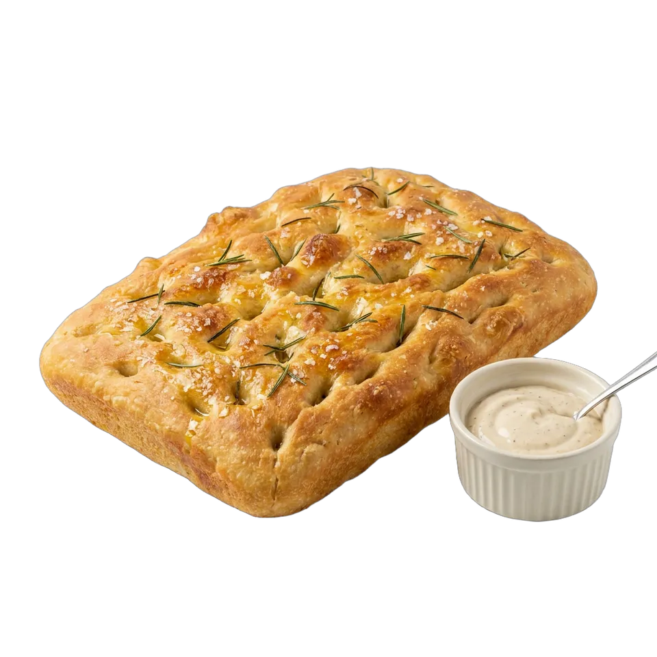 plain focaccia from Pizzeria da PS, Bhilai